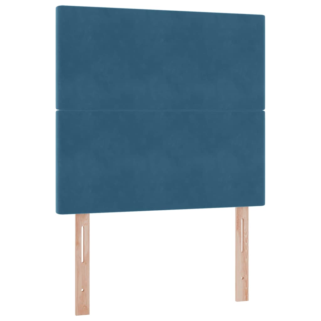 vidaXL Bett mit Stauraum und LED mit LED Dunkelblau 90 x 200 cm Samt