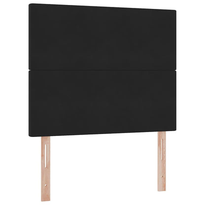 vidaXL Bett mit Stauraum und LED mit LED Schwarz 120 x 200 cm Samt