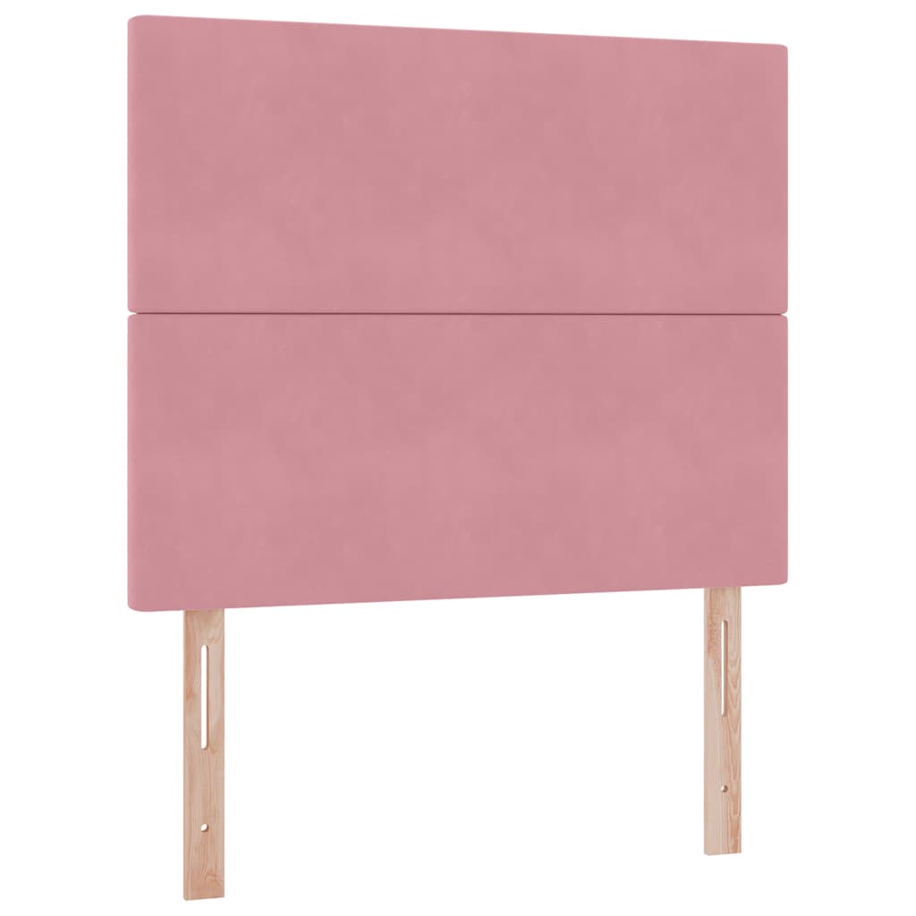 vidaXL Bett mit Stauraum und LED mit Matratze Rosa 120 x 200 cm Samt