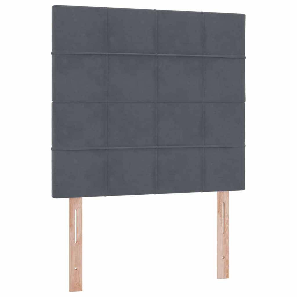 vidaXL Bett mit Stauraum und LED mit LED Dunkelgrau 100 x 200 cm Samt