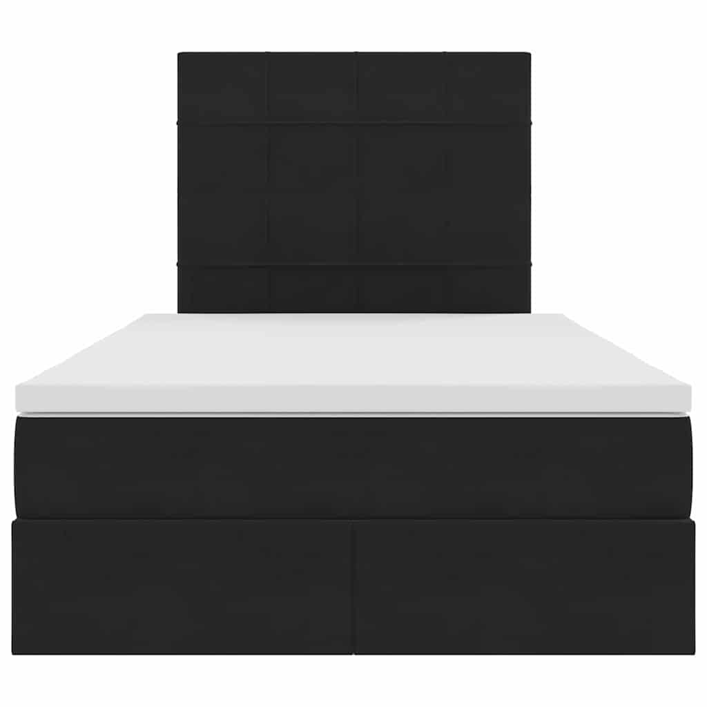 vidaXL Bett mit Stauraum und LED mit LED Schwarz 120 x 200 cm Samt