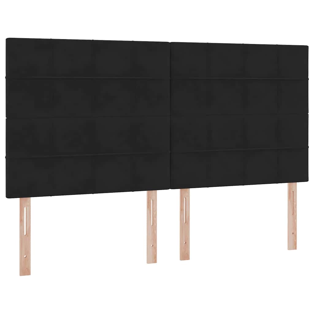 vidaXL Bett mit Stauraum und LED mit LED Schwarz 160 x 200 cm Samt
