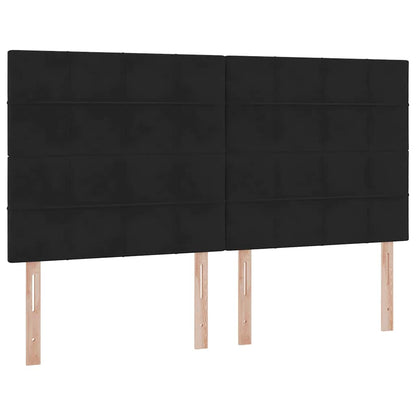 vidaXL Bett mit Stauraum und LED mit LED Schwarz 160 x 200 cm Samt