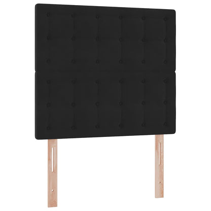 vidaXL Bett mit Stauraum und LED mit Matratze Schwarz 90 x 190 cm Samt
