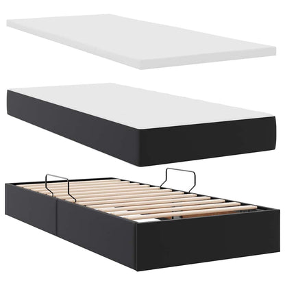vidaXL Lit avec rangement et LED Noir 200 x 200 cm Similicuir