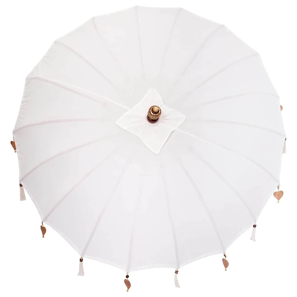 vidaXL Balinesischer Sonnenschirm mit Sockel 260 180-190 cm