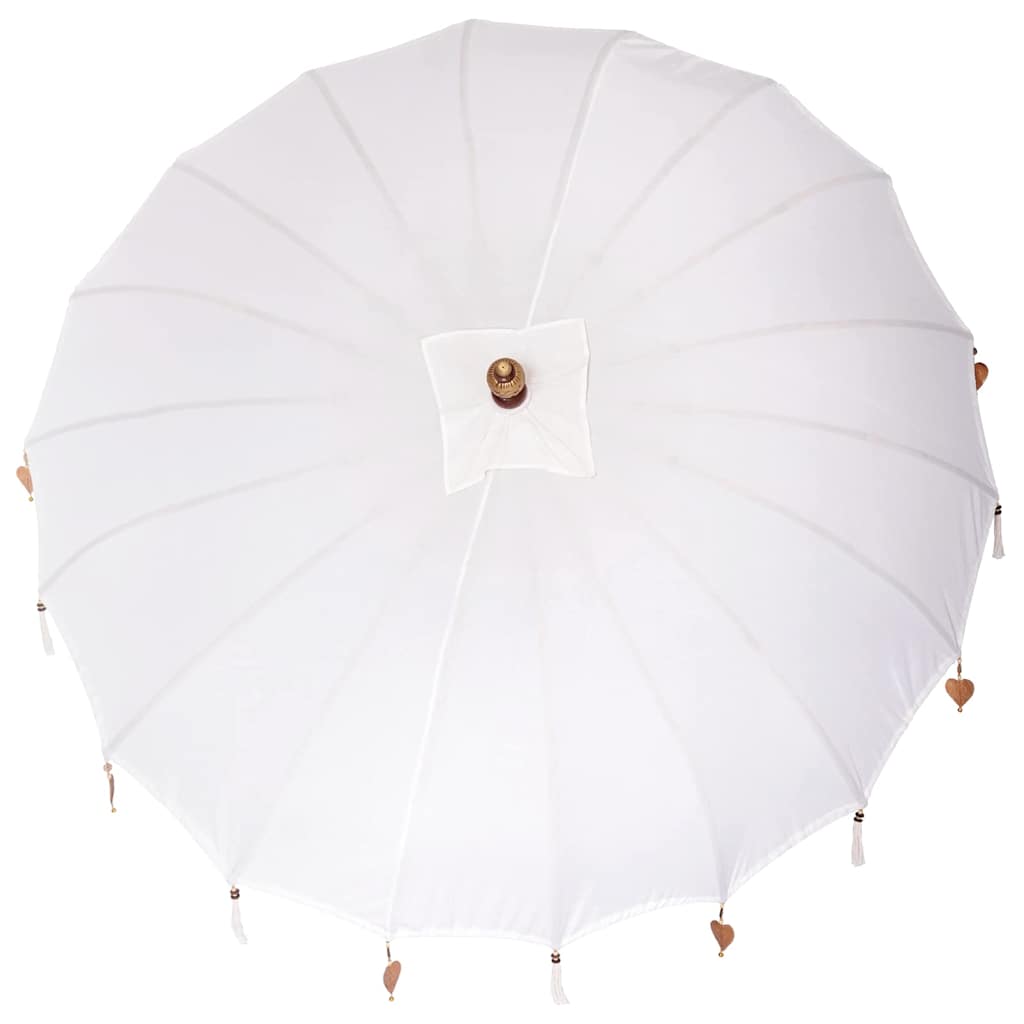 vidaXL Balinesischer Sonnenschirm mit Sockel 260 210-220 cm