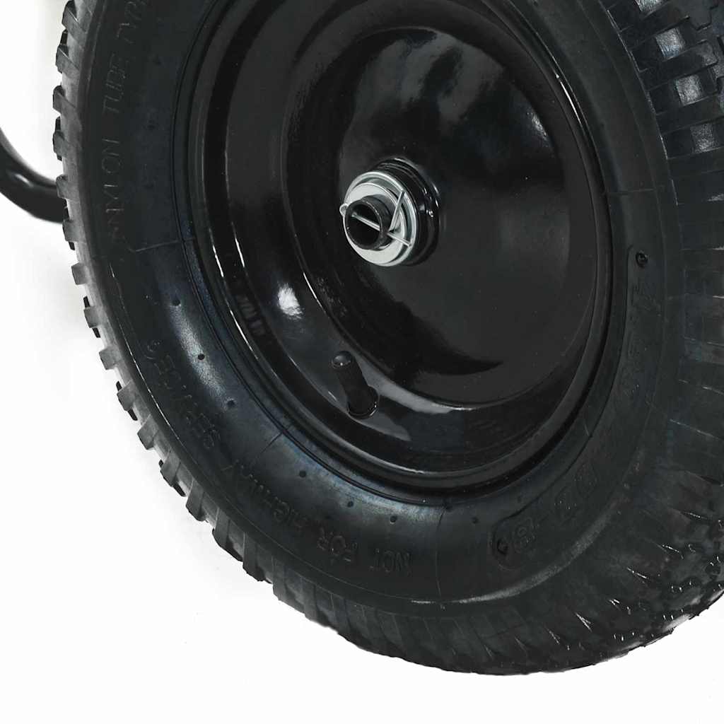 Schubkarre Silber und Schwarz 137 x 60 x 65,5 cm Stahl