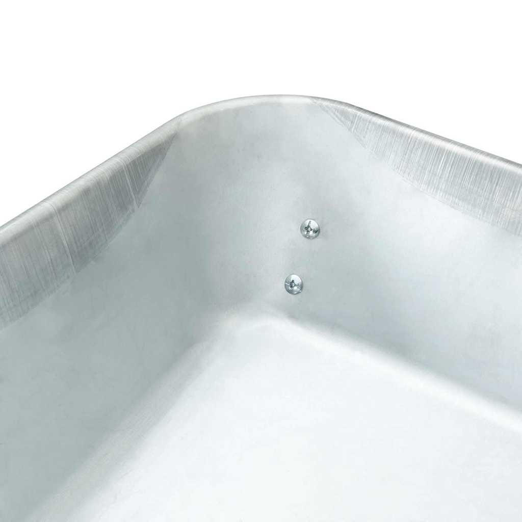 Schubkarre Silber und Schwarz 124 x 73 x 65 cm Stahl