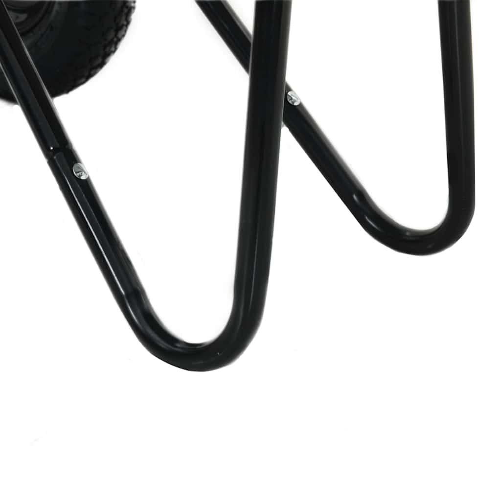 Schubkarre Silber und Schwarz 124 x 73 x 65 cm Stahl