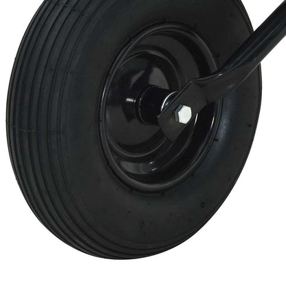 Schubkarre Silber und Schwarz 133 x 62,5 x 58 cm Stahl