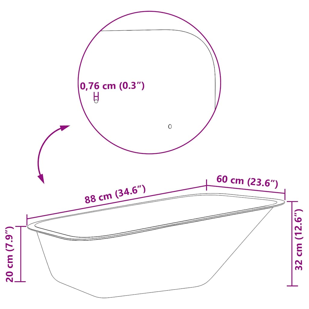 Ersatzschaufel für Schubkarre Silber 88 x 60 x 32 cm Stahl