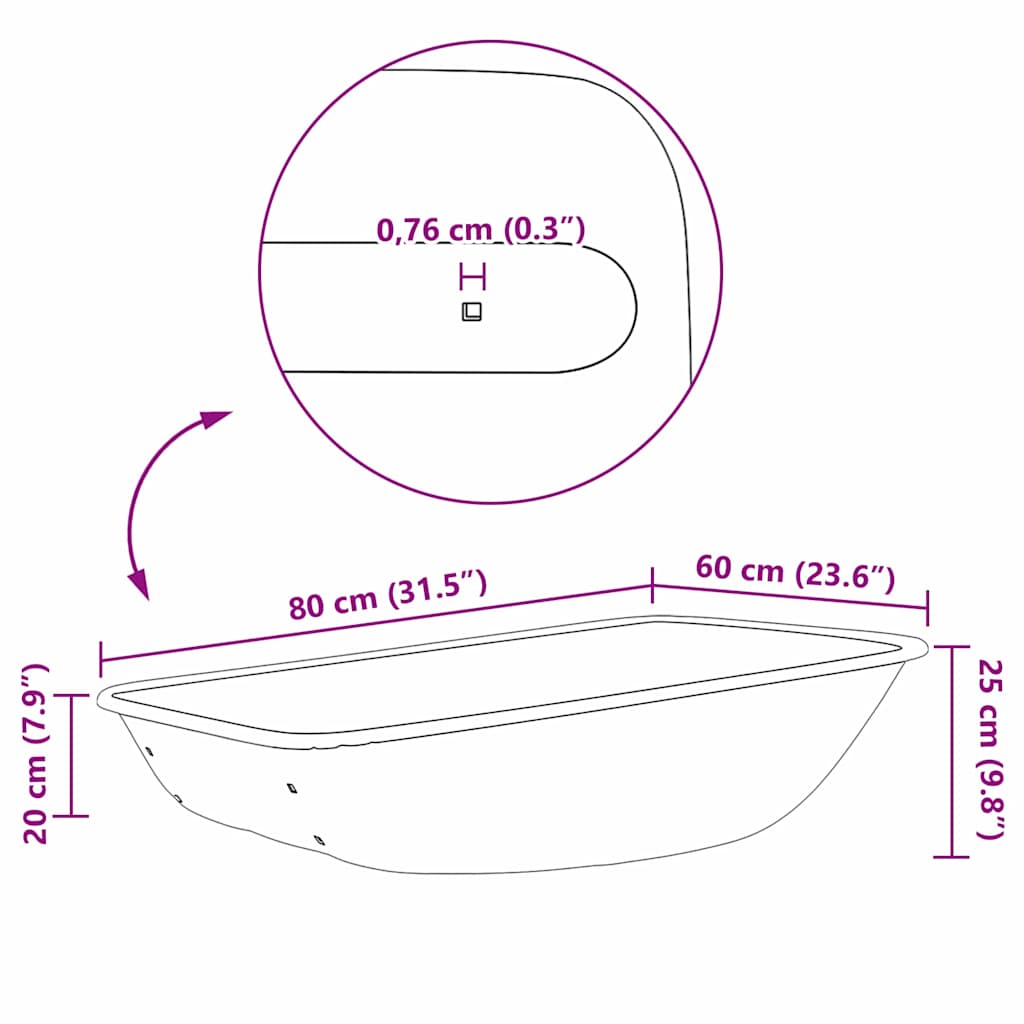Ersatzschaufel für Schubkarre Silber 80 x 60 x 25 cm Stahl
