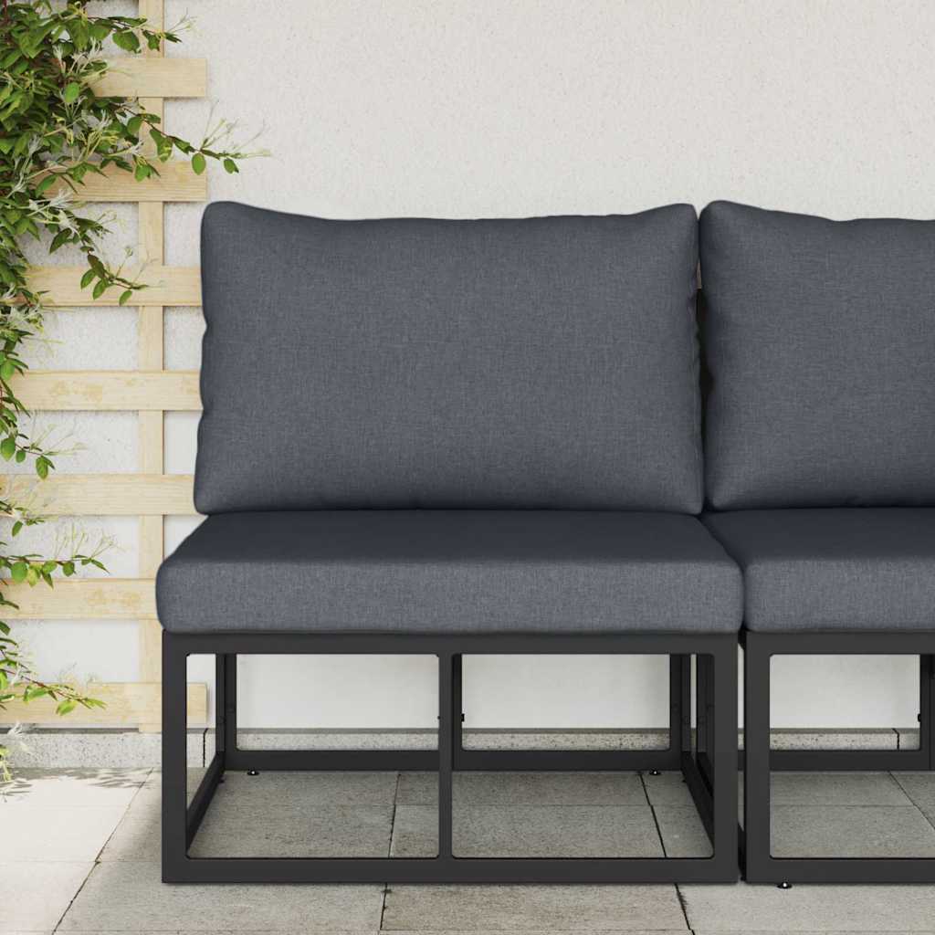 vidaXL Gartenmöbel Schwarz und Anthrazit 70 x 71,5 x 71 cm Metall