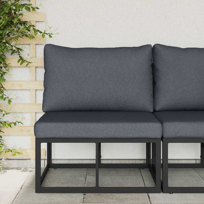 vidaXL Gartenmöbel Schwarz und Anthrazit 70 x 71,5 x 71 cm Metall