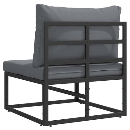 vidaXL Gartenmöbel Schwarz und Anthrazit 70 x 71,5 x 71 cm Metall
