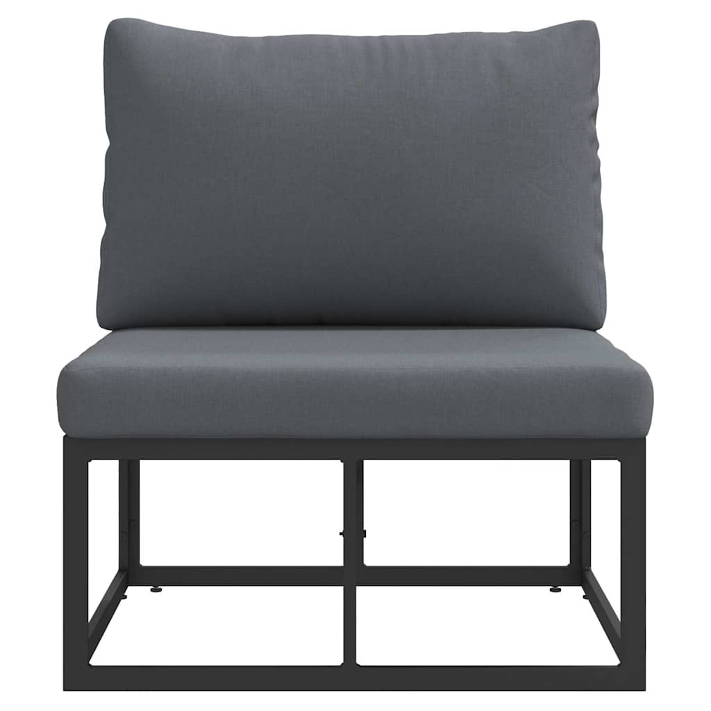 vidaXL Gartenmöbel Schwarz und Anthrazit 70 x 71,5 x 71 cm Metall