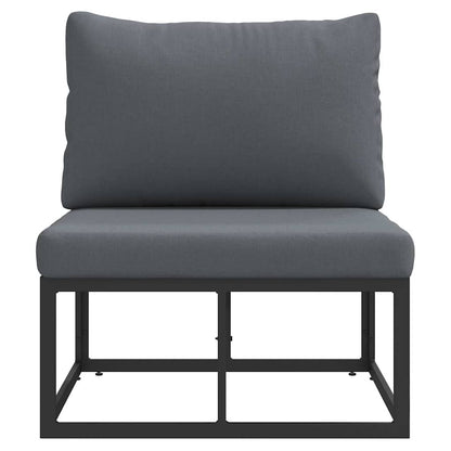 vidaXL Gartenmöbel Schwarz und Anthrazit 70 x 71,5 x 71 cm Metall