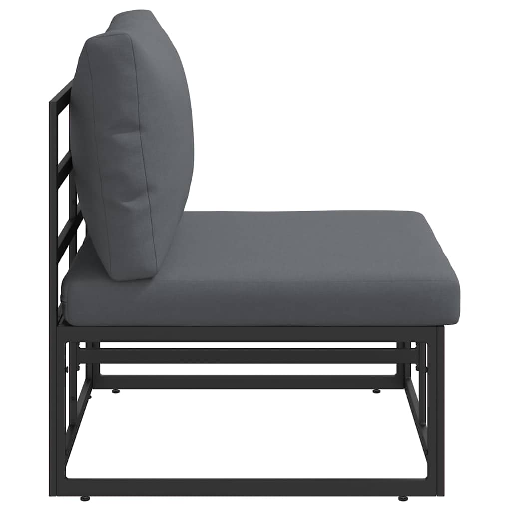 vidaXL Gartenmöbel Schwarz und Anthrazit 70 x 71,5 x 71 cm Metall