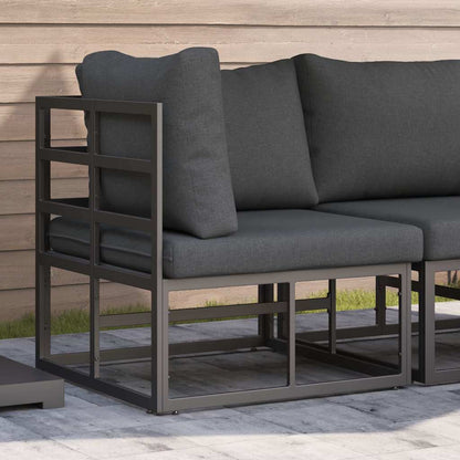 vidaXL Gartenmöbel Schwarz und Anthrazit 71,5 x 71,5 x 71 cm Metall