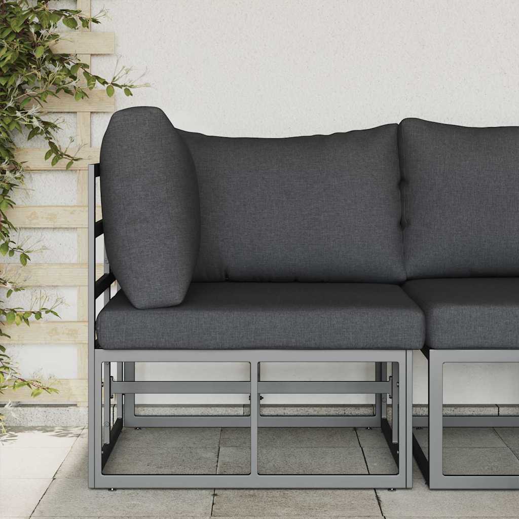 vidaXL Gartenmöbel Schwarz und Anthrazit 71,5 x 71,5 x 71 cm Metall