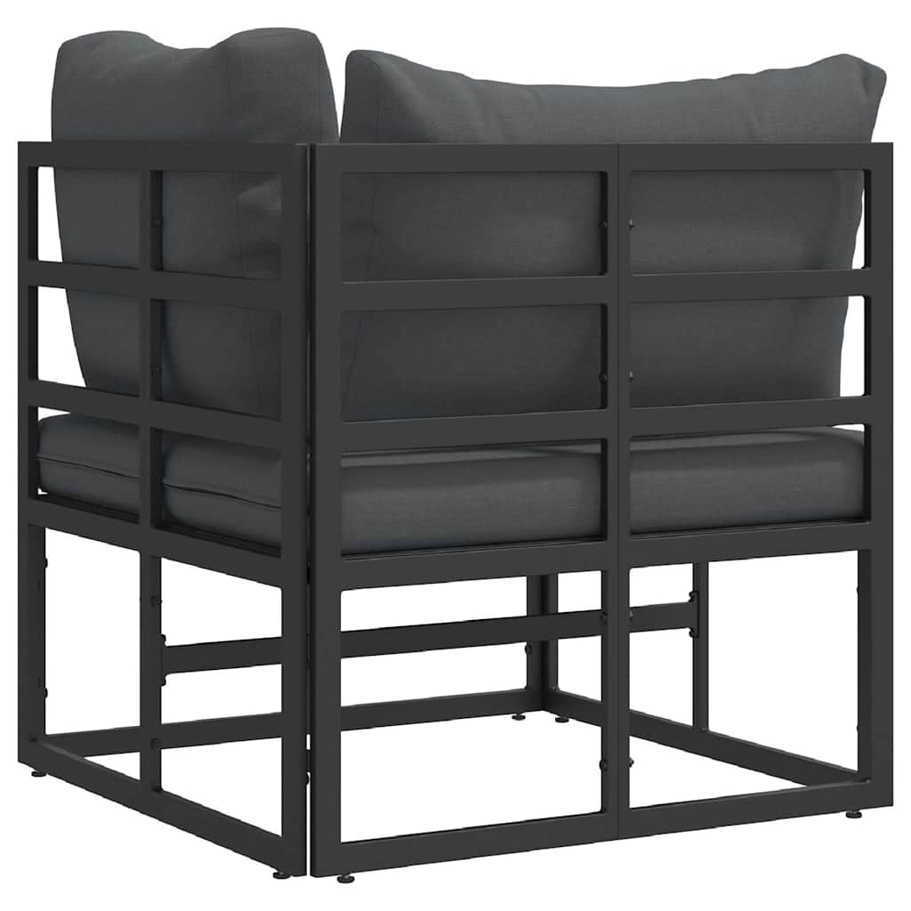 vidaXL Gartenmöbel Schwarz und Anthrazit 71,5 x 71,5 x 71 cm Metall
