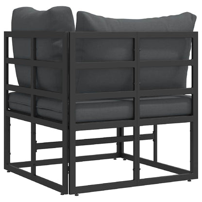 vidaXL Gartenmöbel Schwarz und Anthrazit 71,5 x 71,5 x 71 cm Metall