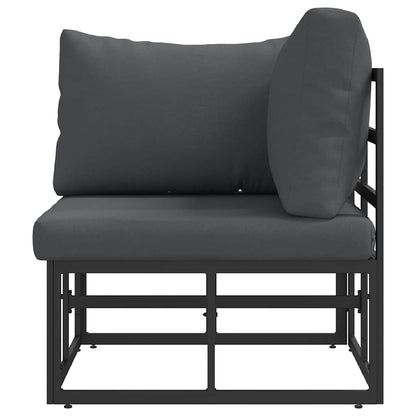 vidaXL Gartenmöbel Schwarz und Anthrazit 71,5 x 71,5 x 71 cm Metall