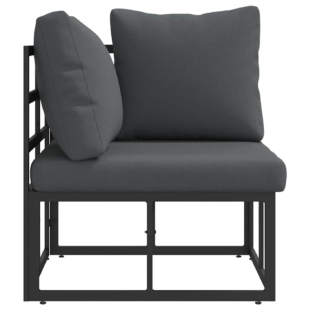 vidaXL Gartenmöbel Schwarz und Anthrazit 71,5 x 71,5 x 71 cm Metall