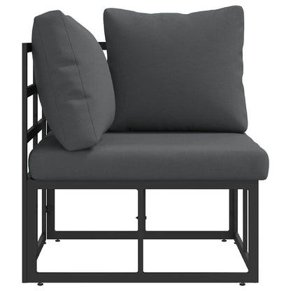 vidaXL Gartenmöbel Schwarz und Anthrazit 71,5 x 71,5 x 71 cm Metall