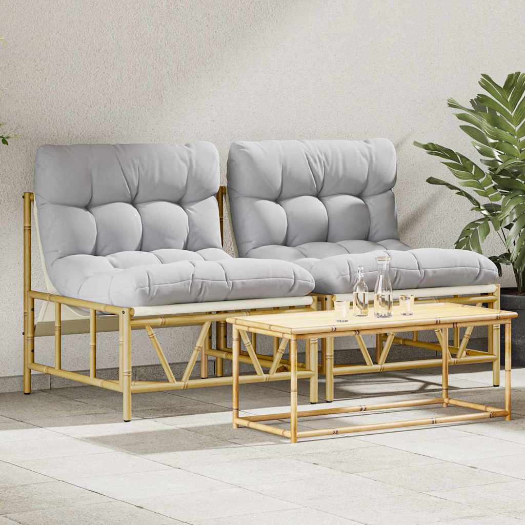 vidaXL Chaises de jardin 2 pcs Gris clair 75 x 75 x 71 cm Acier