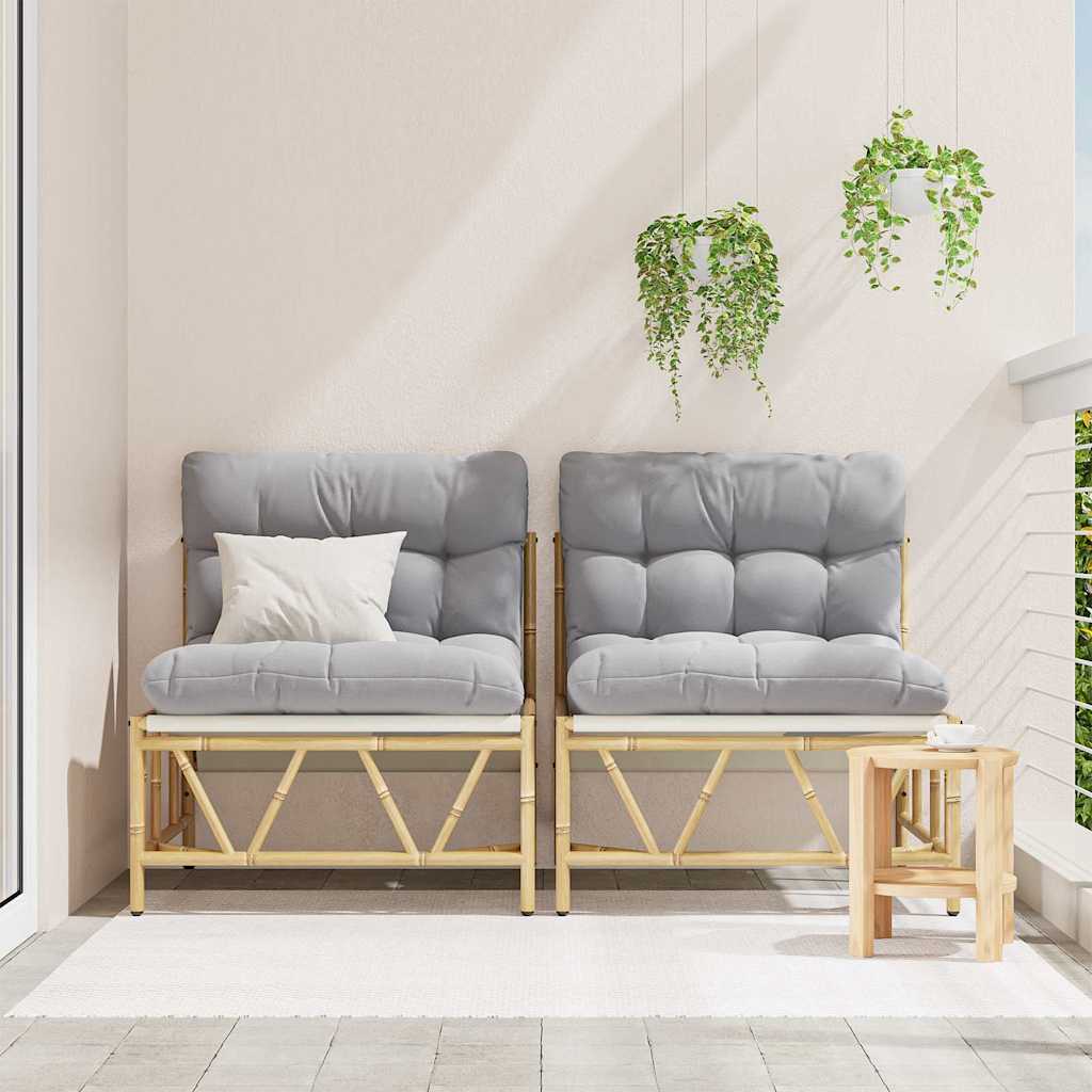 vidaXL Chaises de jardin 2 pcs Gris clair 75 x 75 x 71 cm Acier
