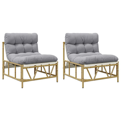vidaXL Chaises de jardin 2 pcs Gris clair 75 x 75 x 71 cm Acier
