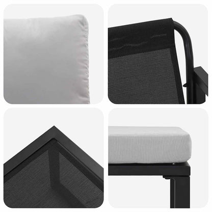 vidaXL gartenmöbel mit Kissen mit Kissen 4 pcs Hellgrau Polyester