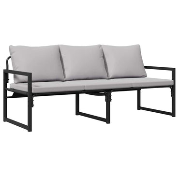 vidaXL gartenmöbel mit Kissen Hellgrau 180 x 72,5 x 71 cm Polyester