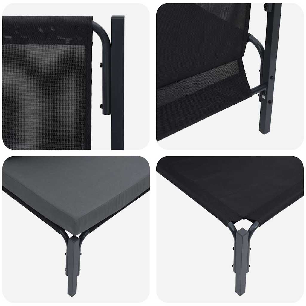 vidaXL Gartenmöbel mit Kissen Anthrazit 80 x 80 x 71 cm Stahl