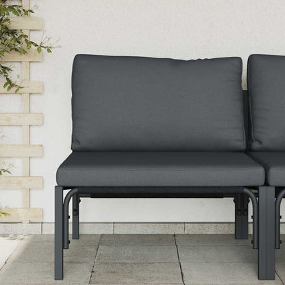vidaXL Gartenmöbel mit Kissen Anthrazit 80 x 80 x 71 cm Stahl