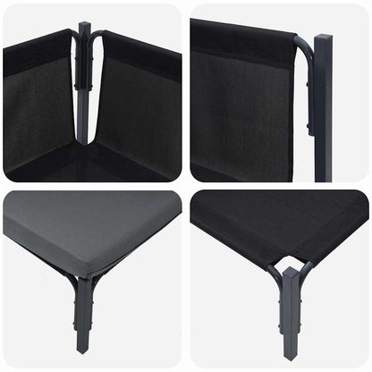 vidaXL Gartenmöbel mit Kissen 2 pcs Anthrazit 80 x 80 x 71 cm Stahl