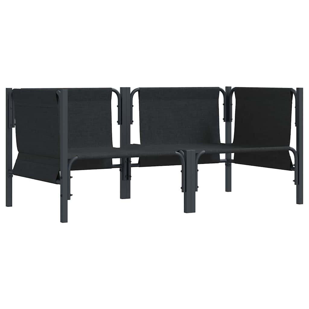 vidaXL Gartenmöbel mit Kissen 2 pcs Anthrazit 80 x 80 x 71 cm Stahl