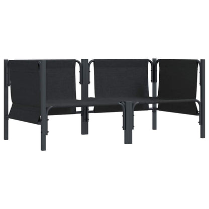 vidaXL Gartenmöbel mit Kissen 2 pcs Anthrazit 80 x 80 x 71 cm Stahl