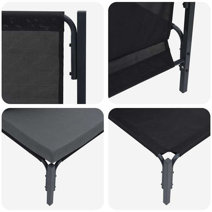 vidaXL Gartenmöbel mit Kissen 3 pcs Anthrazit 80 x 80 x 71 cm Stahl
