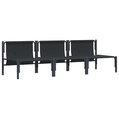 vidaXL Gartenmöbel mit Kissen 3 pcs Anthrazit 80 x 80 x 71 cm Stahl