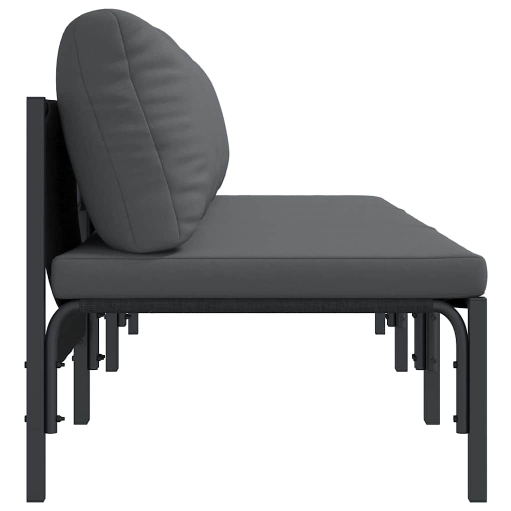 vidaXL Gartenmöbel mit Kissen 3 pcs Anthrazit 80 x 80 x 71 cm Stahl