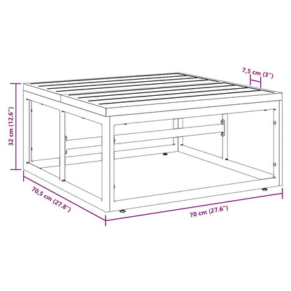 vidaXL Gartenmöbel Anthrazit 70 x 70,5 x 32 cm Stahl