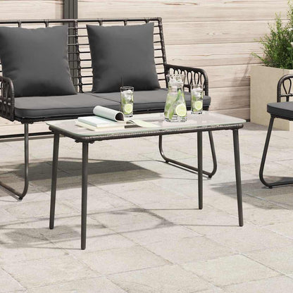 vidaXL Gartentisch Schwarz 80 x 40 x 45 cm Poly-Rattan