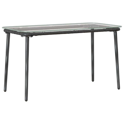 vidaXL Gartentisch Schwarz 80 x 40 x 45 cm Poly-Rattan