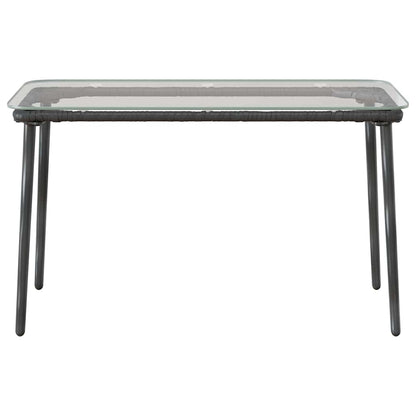 vidaXL Gartentisch Schwarz 80 x 40 x 45 cm Poly-Rattan