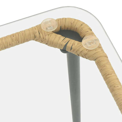 vidaXL Gartentisch Natur 80 x 40 x 45 cm Poly-Rattan