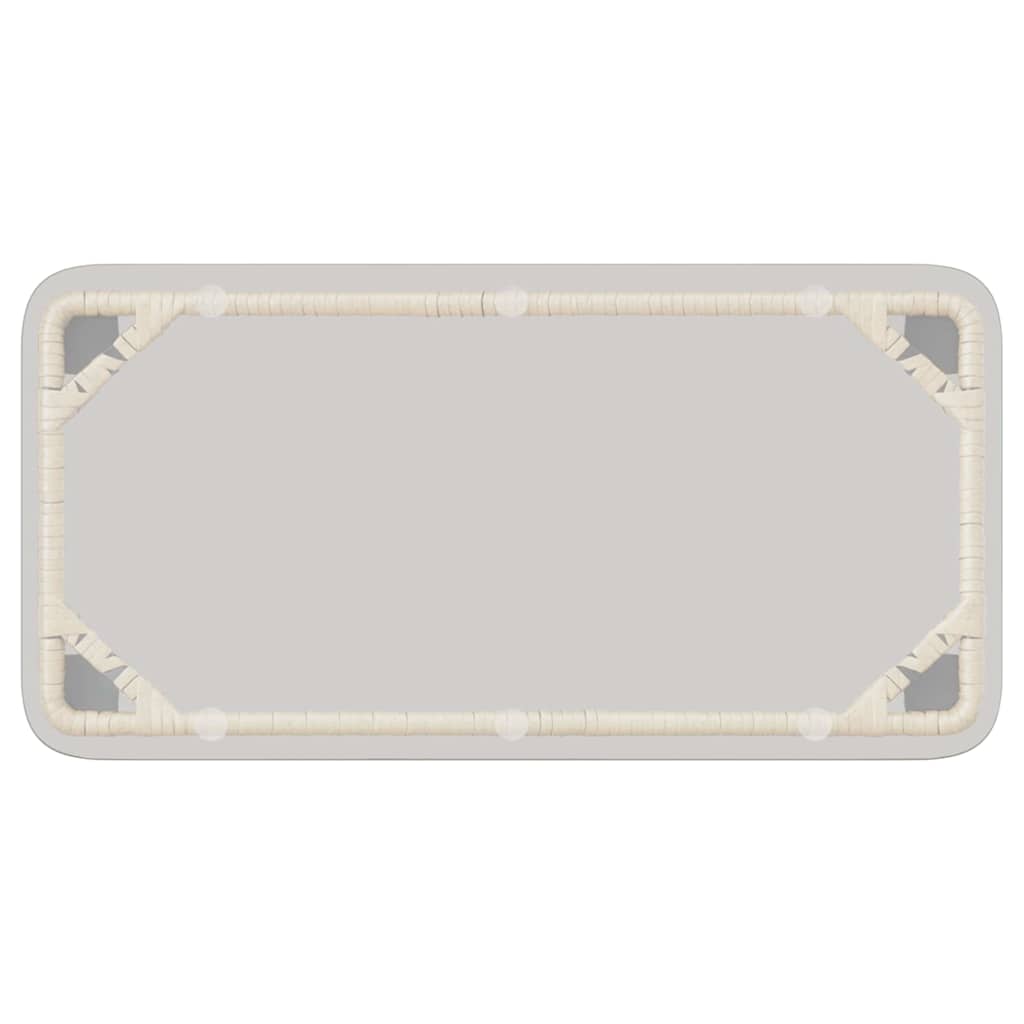 vidaXL Gartentisch Natur 80 x 40 x 45 cm Poly-Rattan