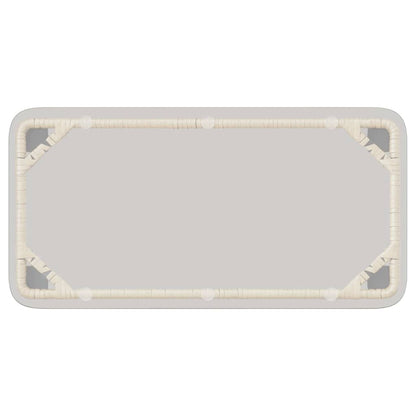 vidaXL Gartentisch Natur 80 x 40 x 45 cm Poly-Rattan